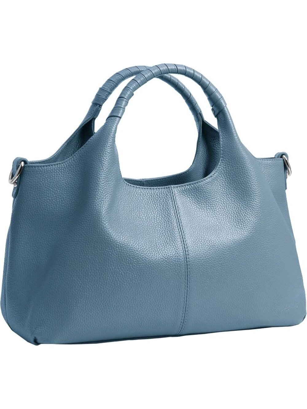 Women's Light Blue Genuine Leather Shoulder Satchel Designer Crossbody Hobo Bags